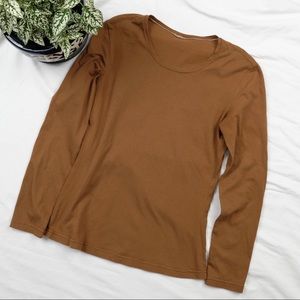 100% Organic Cotton Tobacco Long Sleeve Tshirt